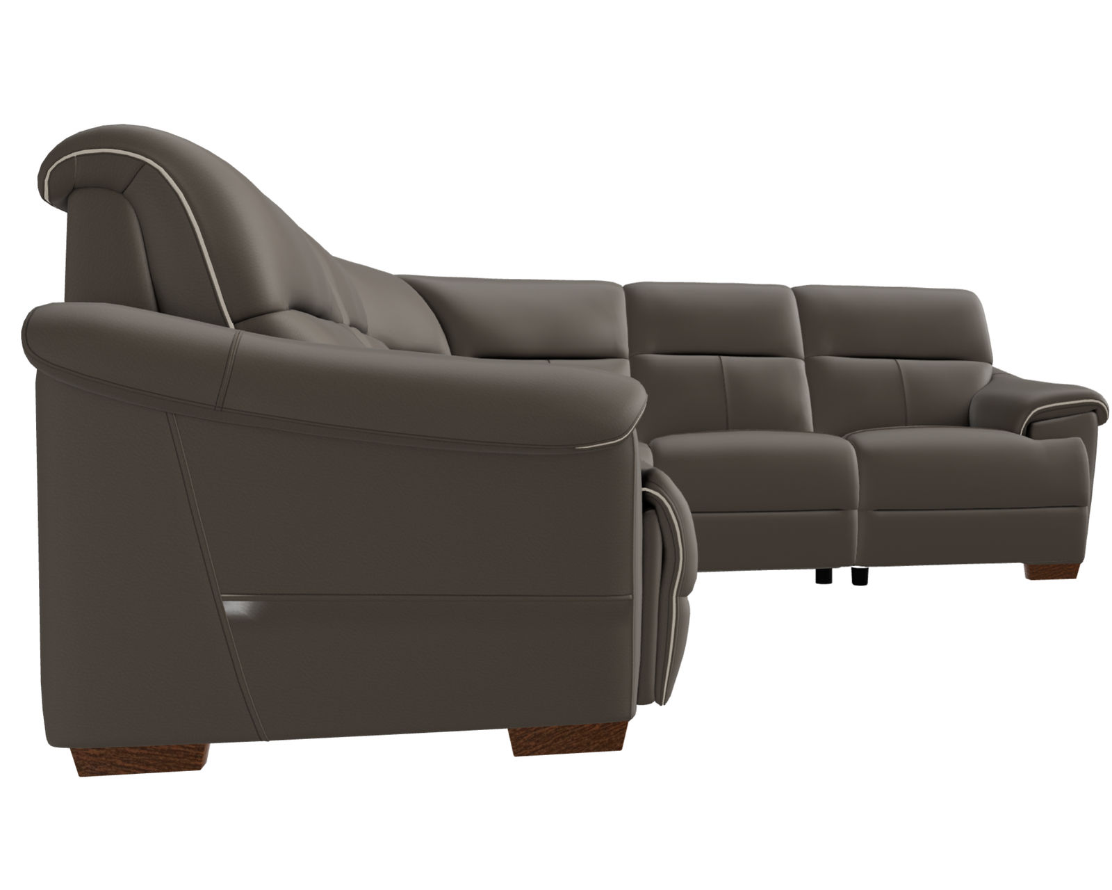 Potenza C063 Sectional (+50 leathers) - Layout C: Five Piece Sectional 117" x 117"
