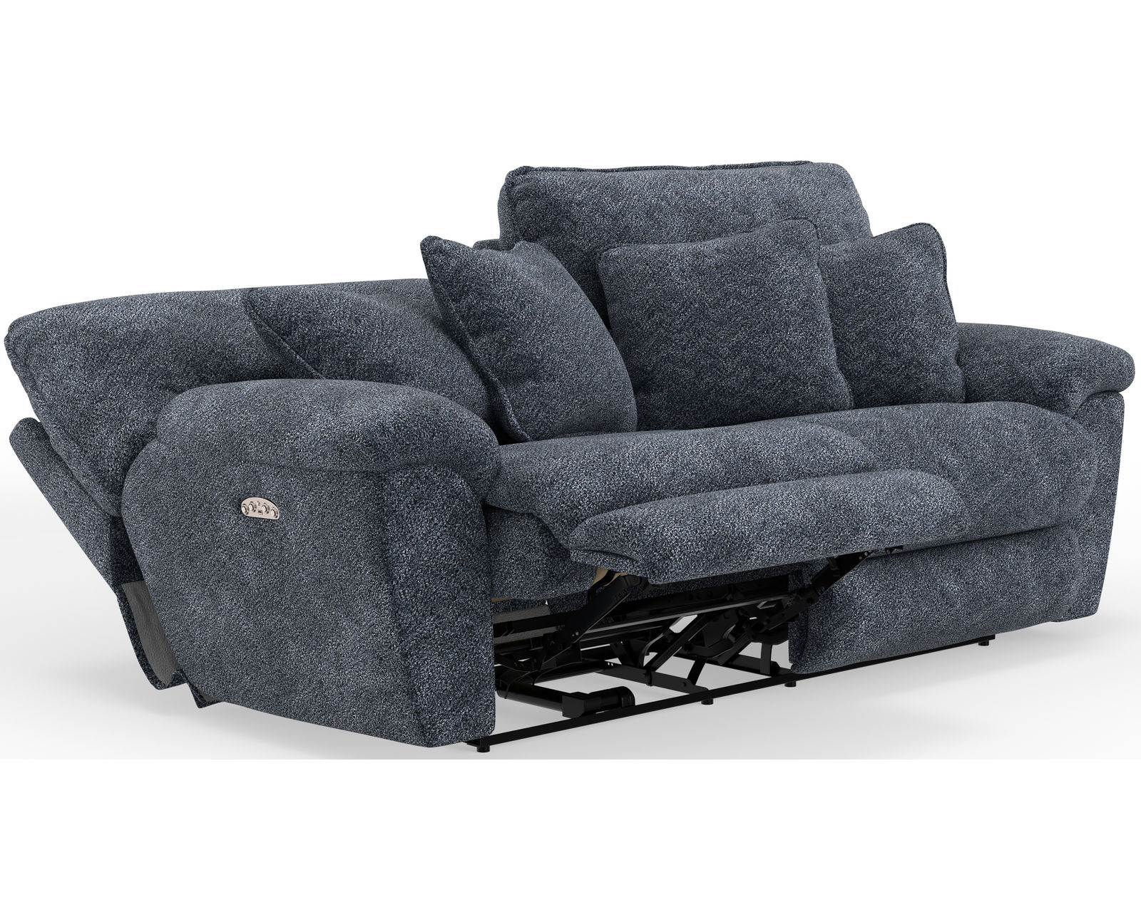 Paxon 90" Power Reclining Sofa with Power Headrests & Deep Seat Recline - 400 lb. per seat (includes pillows) - Heavy Weight Capacity - 400 lb. per seat