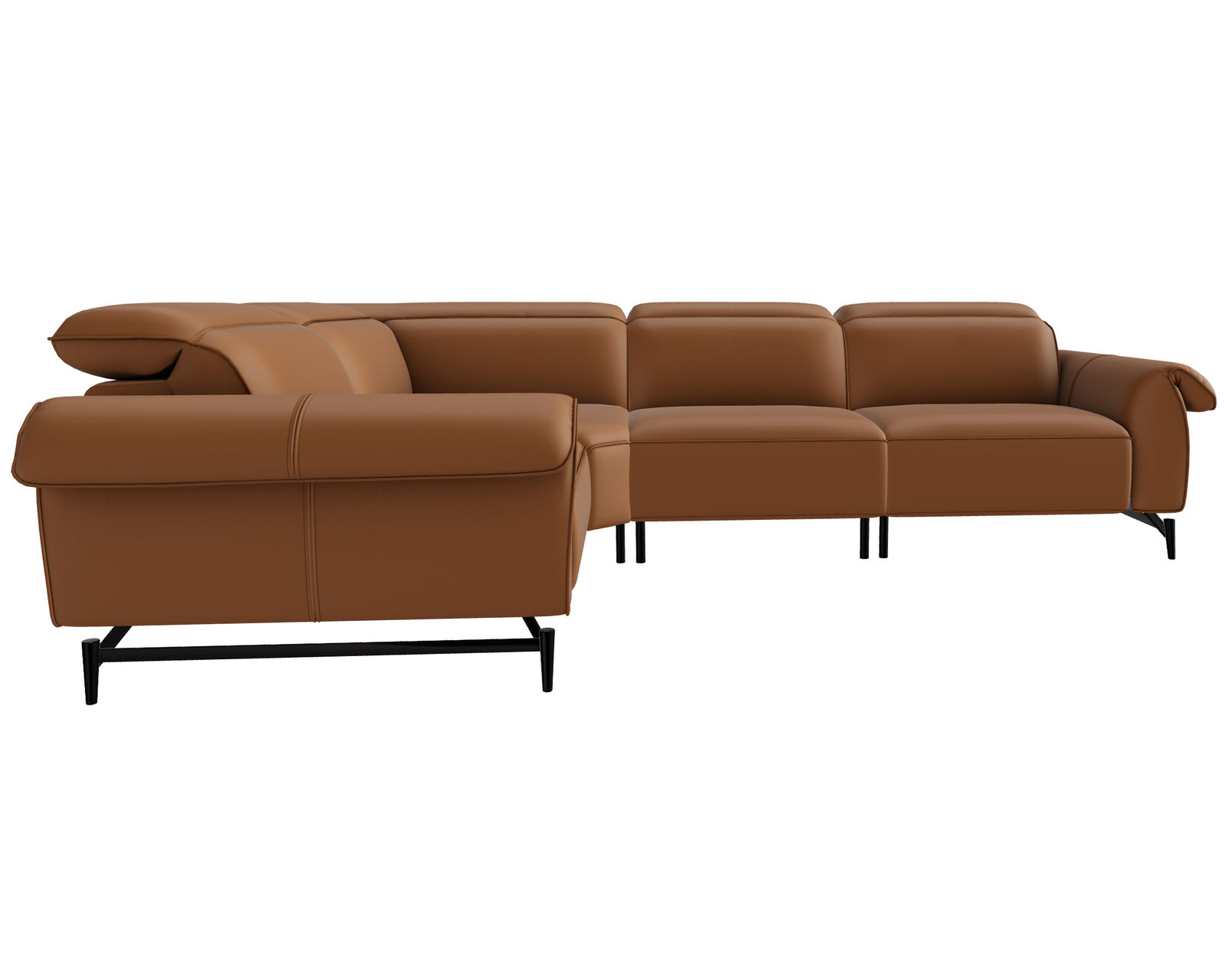 Leggiadro C143 Power Reclining Sectional (+50 leathers) - Layout D: Four Piece Reclining Sectional 87" x 118"