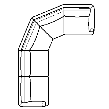 Layout G: Five Piece Sectional 133" x 99"
