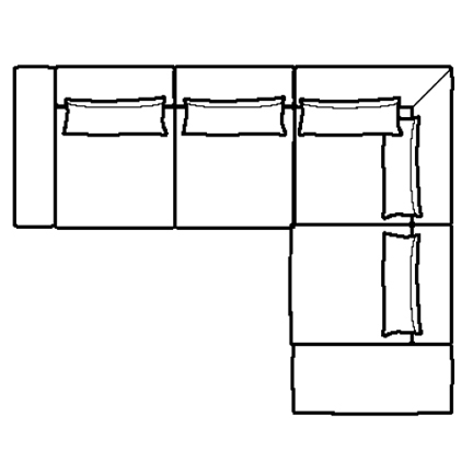 Layout C: Six Piece Sectional 104" x 83"