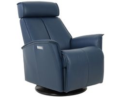 Venice Dual Power Swivel Glider Recliner Blue (In stock - Fast shipping)