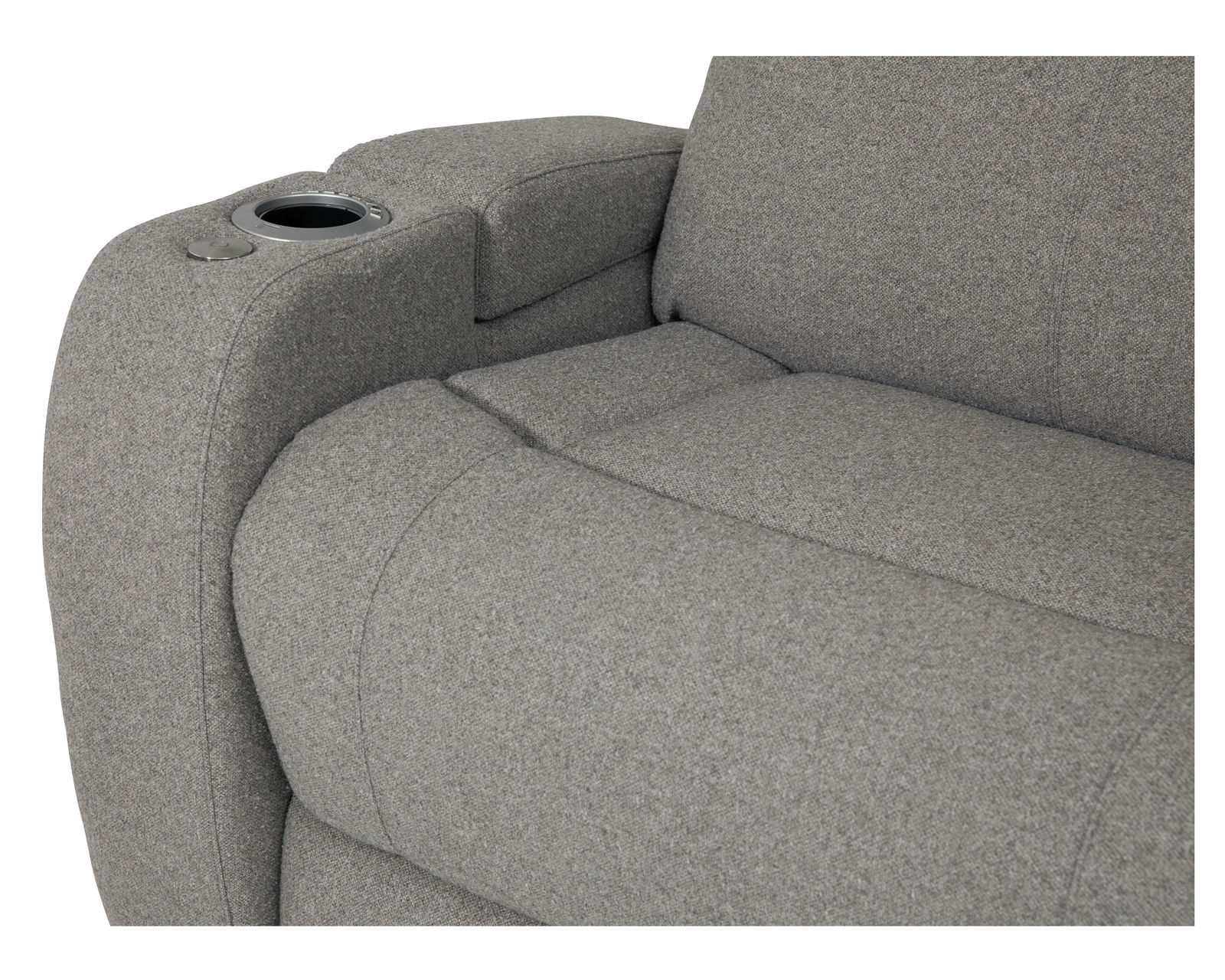 Virtue 41096 Triple Power Home Theater Sectional (+200 colors) - Comes standard with LED and 8 button function Cupholder