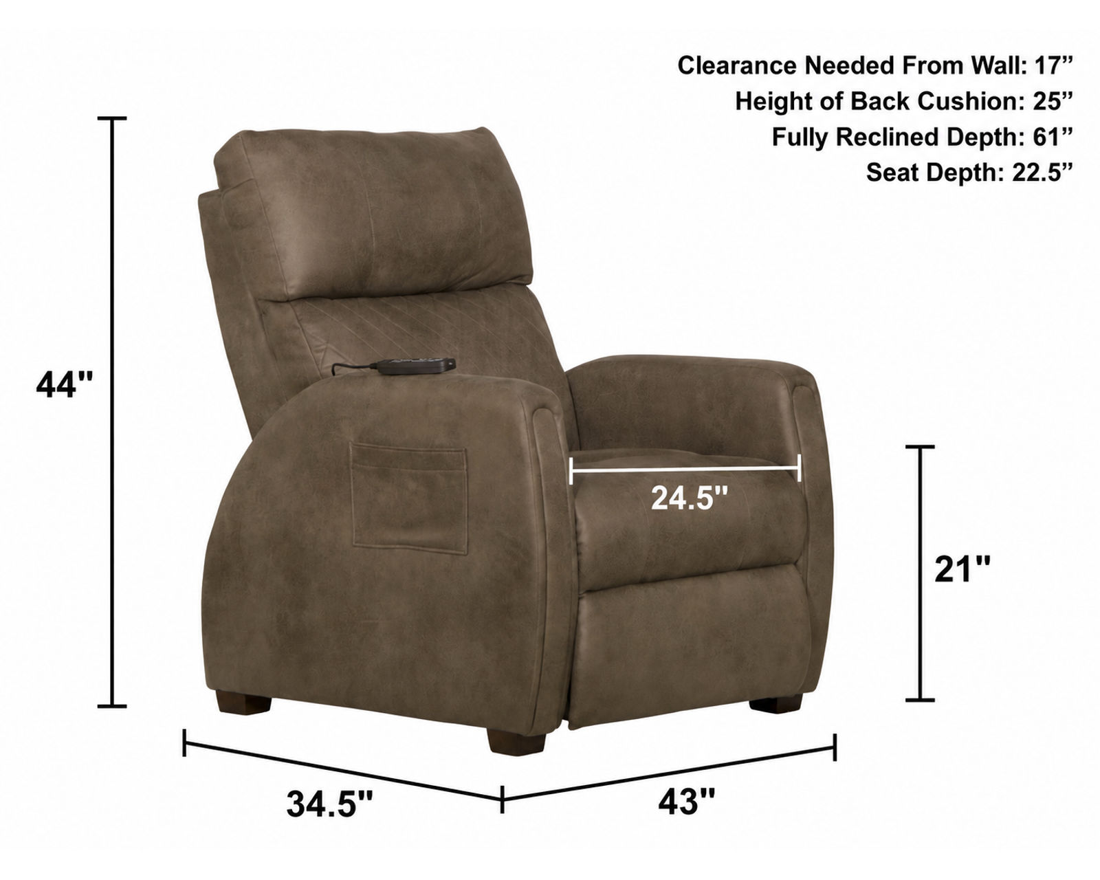 Relaxer Power Headrest Power Recliner with CR3 Massage, Heat, Power Lumbar & Zero Gravity Loaded with Wellness Technology (two colors) - Designed for Comfort. Engineered for Relaxation.