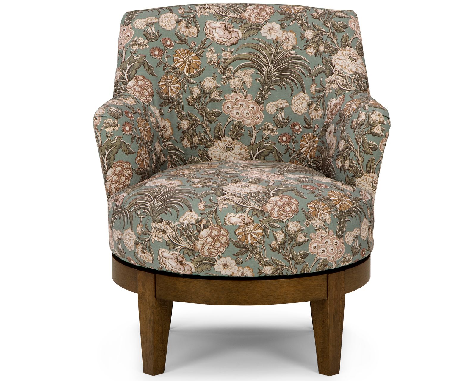 Ronan 360-degree Swivel Chair (+100 fabrics) 3 wood finishes - Relax Better with Furniture Built to Last.