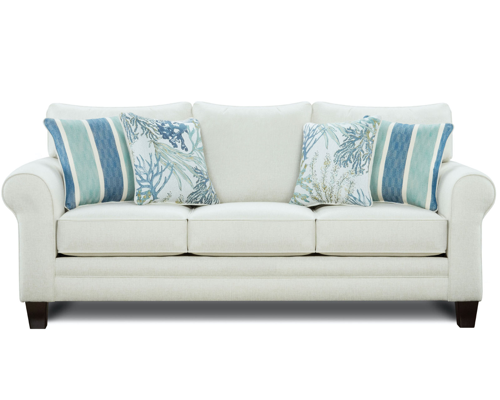 Grande Glacier 4 Piece Living Room (Includes Sofa, (2) Chair and Cocktail Ottoman) - Grand Glacier 88" Sofa