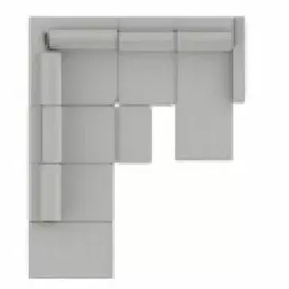 Layout G: Five Piece Reclining Sectional  139" x 123"