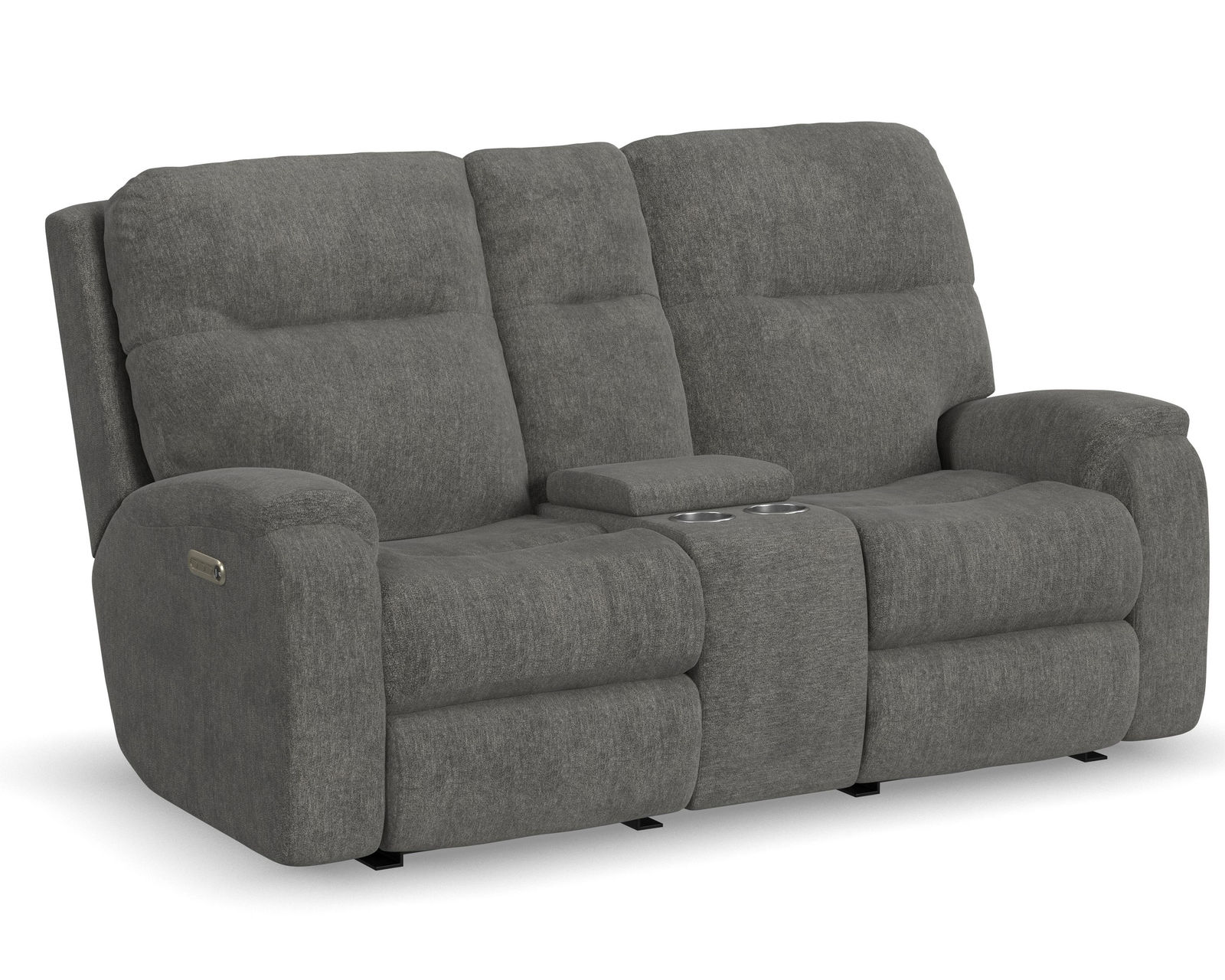 Penn 87" Power Reclining Sofa with Power Headrests and Lumbar (Color Choices) - Home button returns the headrest, footrest, and lumbar support to their original positions 