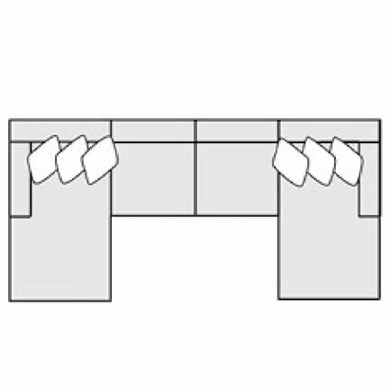 Layout C: Four Piece Sectional 72" x 170" x 72"