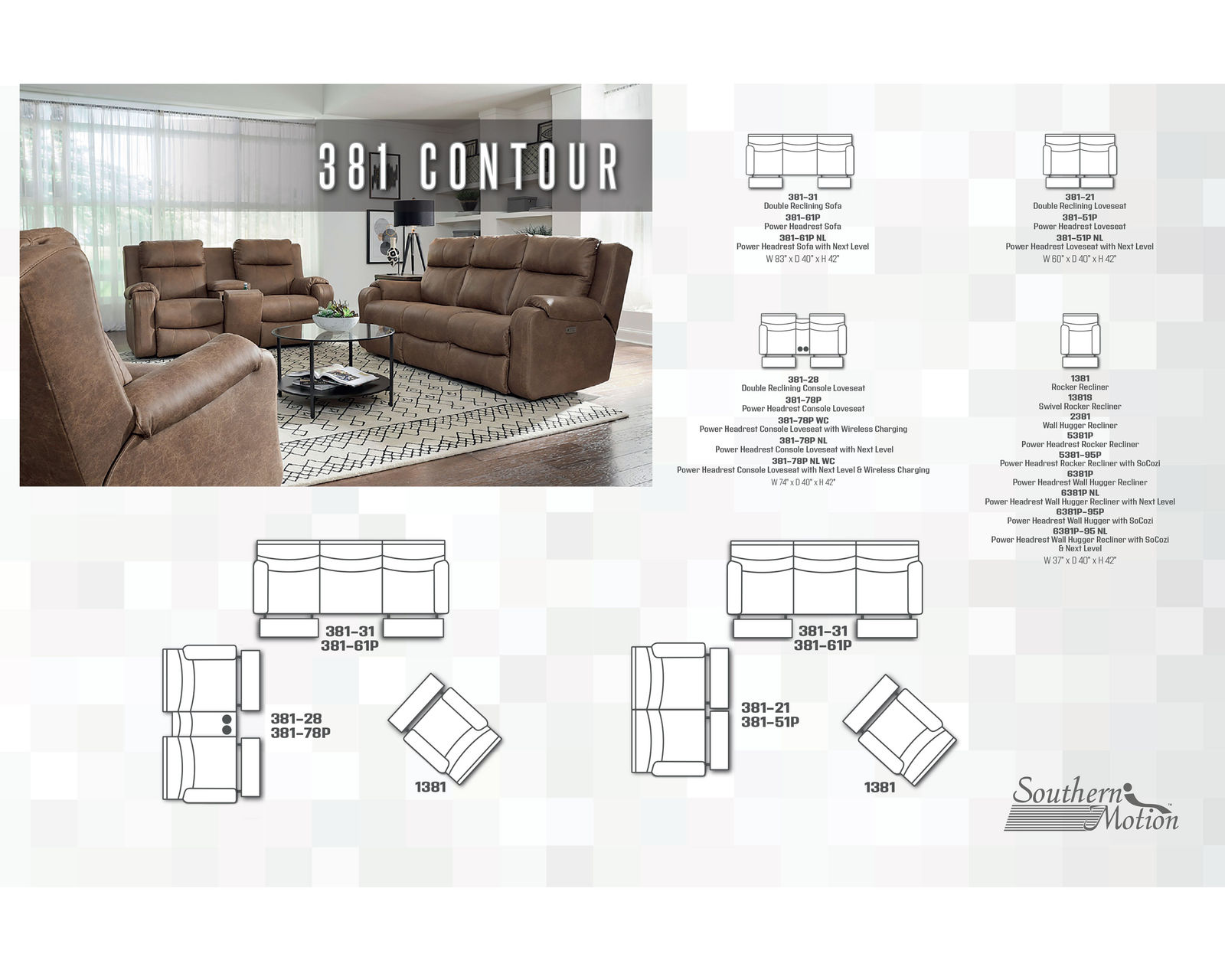 Contour 83" Double Reclining Sofa (+150 fabrics and leathers) - Contour Collection Pieces Available