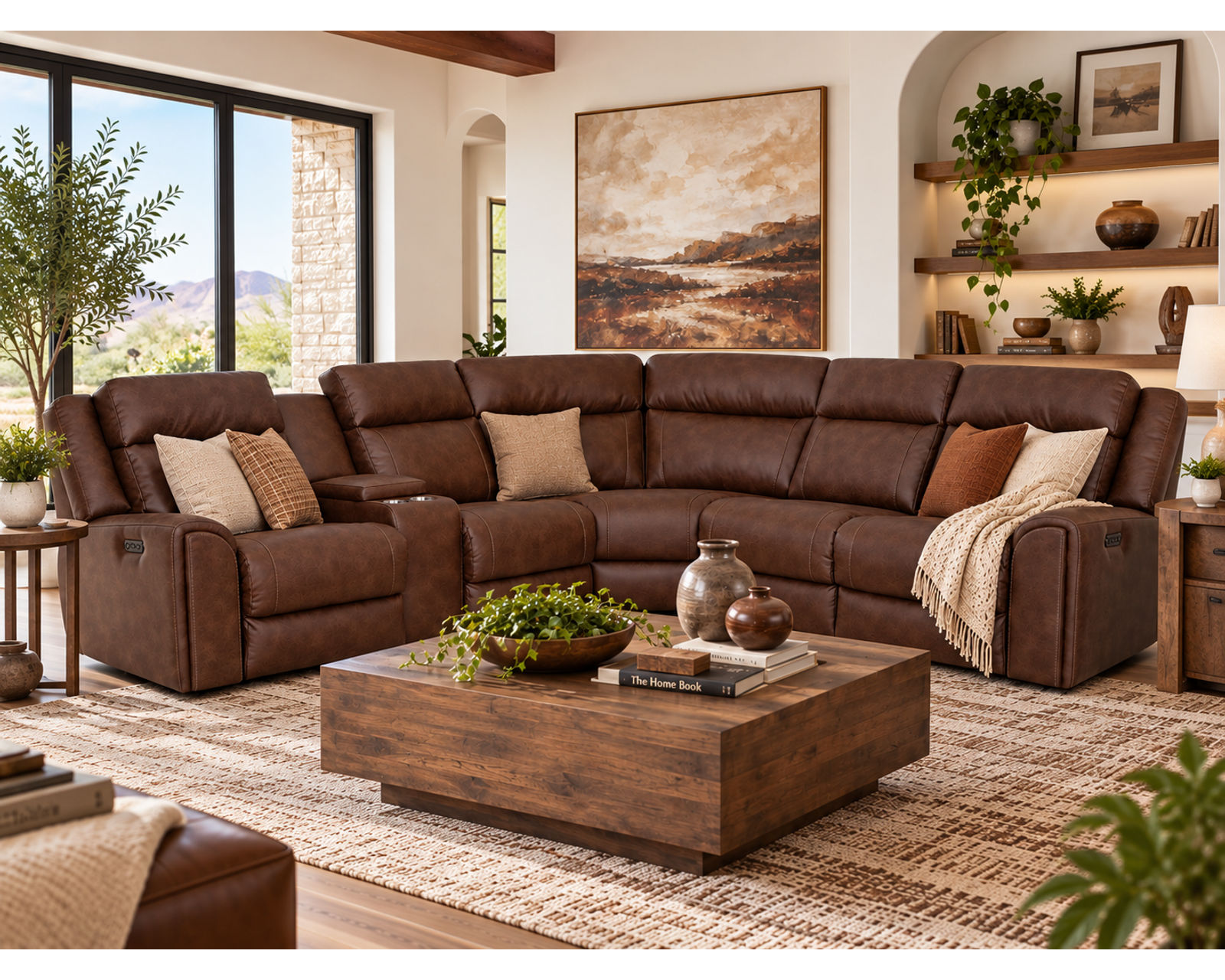 Phoenix 693 Three-Piece Reclining Sectional (Three Recliners. One Incredible Place to Relax) Neori Air Massage Available - The Strength Behind Every Recline.