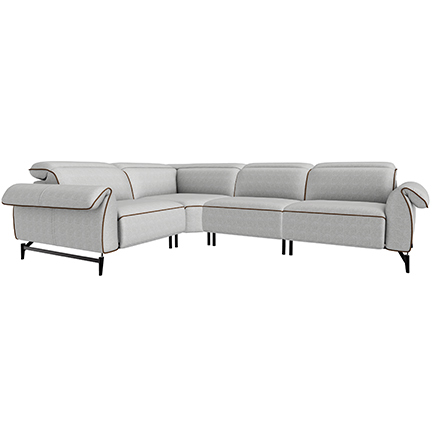 Layout D: Four Piece Reclining Sectional 87" x 118"