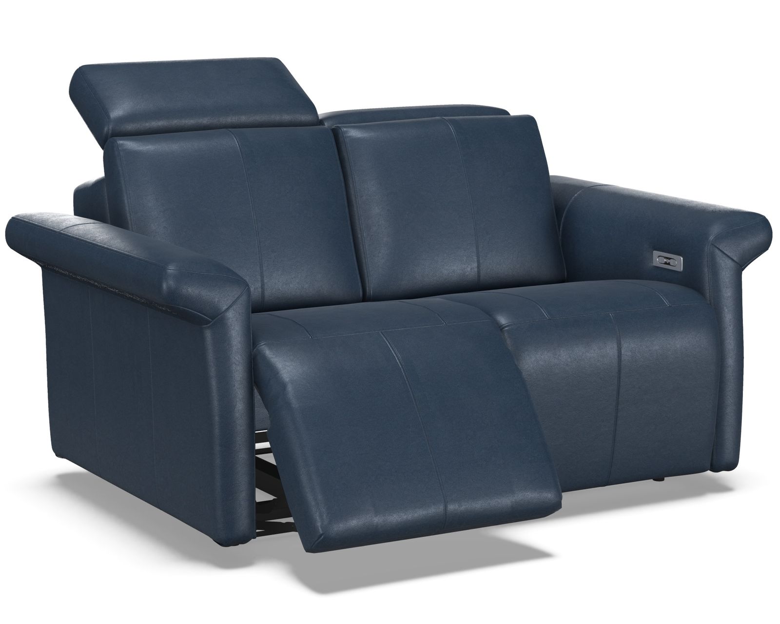 Penny Dual Power Reclining Sofa — Available in Standard & Wide Cushions, 140+ Leather Options, and 82", 85", or 114" Widths - Penny 62" Power Headrest Power Reclining Loveseat
