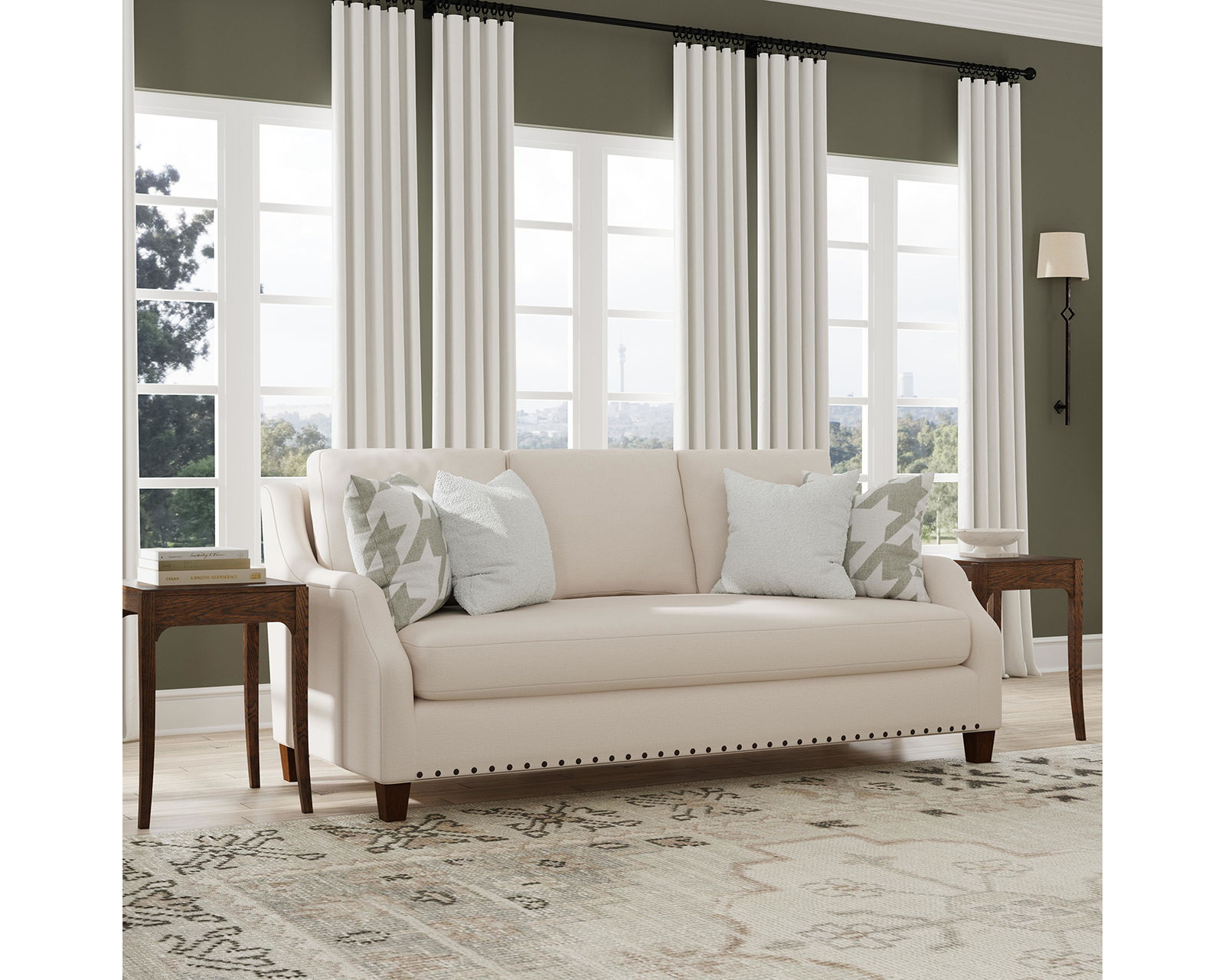Gianna 7824 Bench Seat Sofa (86") +100 fabrics)