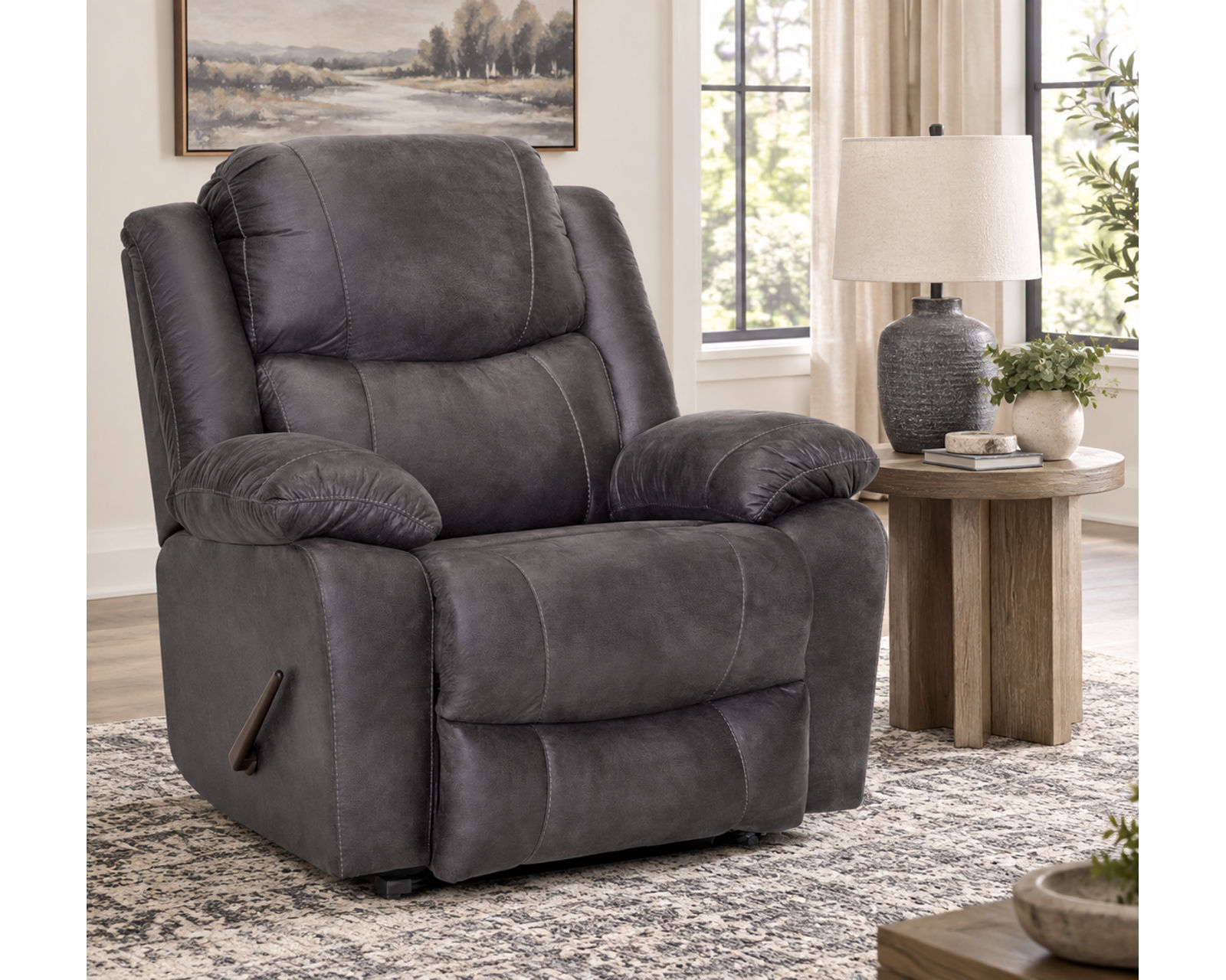 Caesar 9534 500 lb. Oversized Big Man's Rocker Recliner Brown  (Commanding Size. Heavy-Duty Strength. Built for 500 lbs) - Bigger Seating. Stronger Construction. Better Comfort.