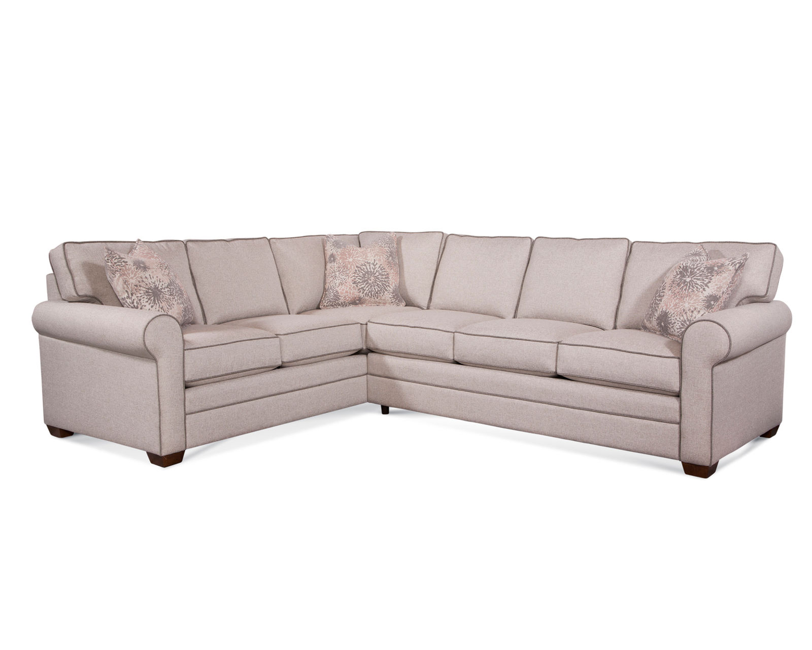 Bedford Stationary Sectional (+69 fabrics) - Layout E: Two Piece Sectional 94" x 117"