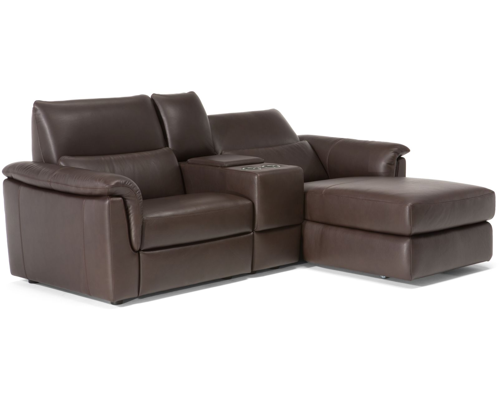 Amorevole C176 Triple Power Reclining Sectional (+50 leathers) - Layout C: Three Piece Reclining Sectional (2 Recliner)	
