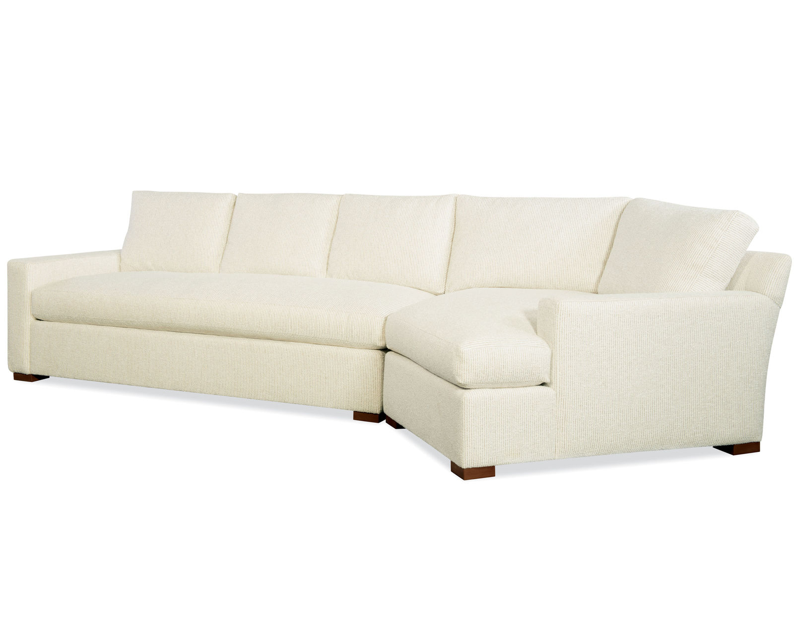 Travis Stationary Sectional (+75 fabrics) - Layout B: Two Piece Sectional (Overall 148" Wide)