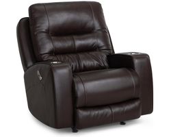 Aspen 4731 Dual Power Leather Rocker Recliner (Power Recline. Power Headrest. Everything Within Reach) 2 colors