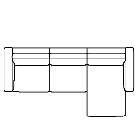 Layout C: Three Piece Sectional 97" x 69"