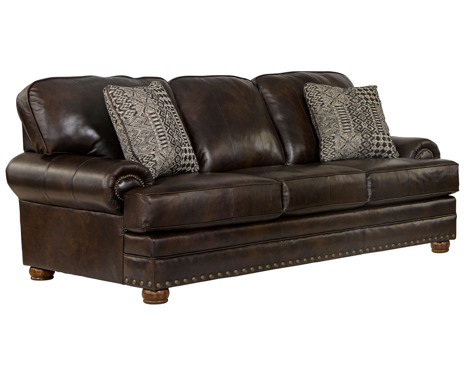 Roberto 94" Top Grain Leather Touch Sofa (Includes Pillows) In stock - Roberto 94" Leather Sofa