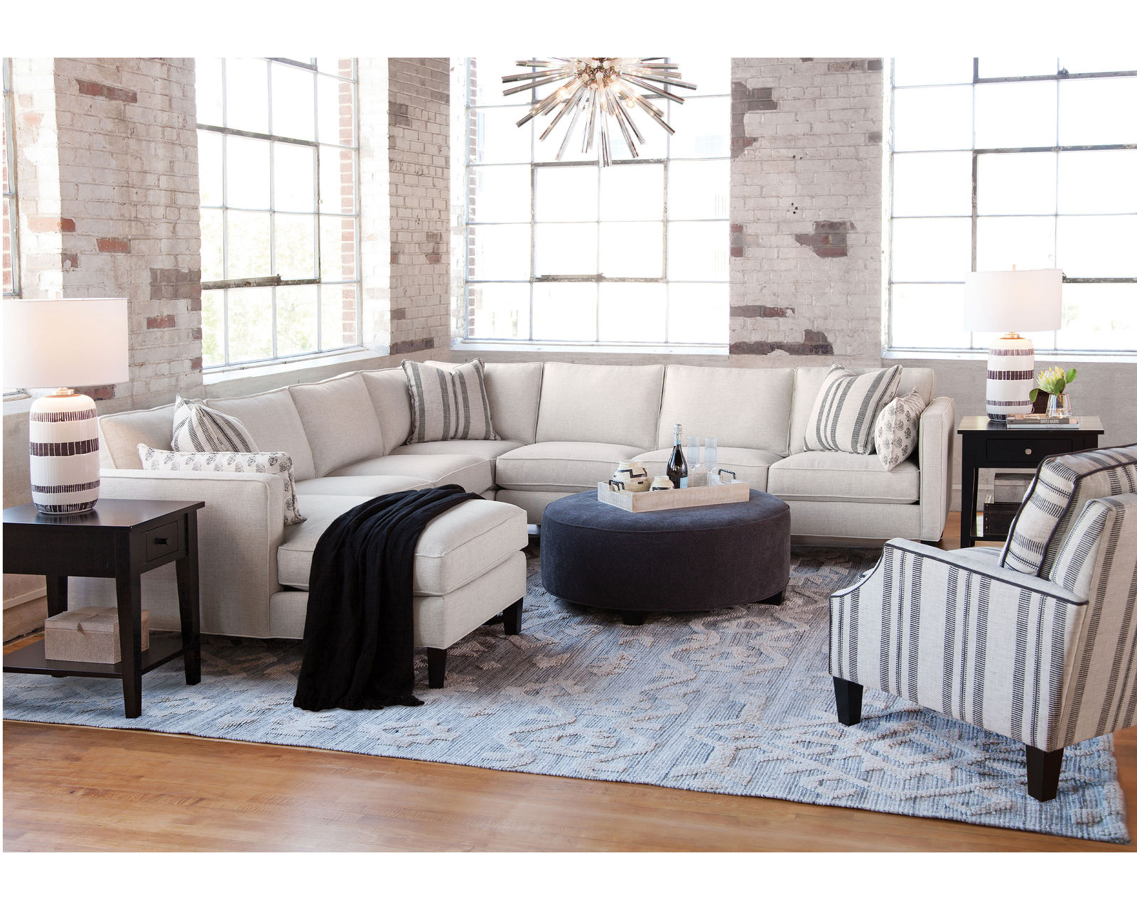 Lenox Stationary Sectional (+69 fabrics) - Sectional Layout E