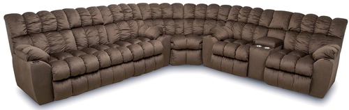 Layout A: Three Piece Reclining Sectional 125.5" x 118.5"