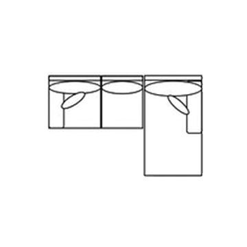Layout F: Two Piece Sectional 86" X 68"