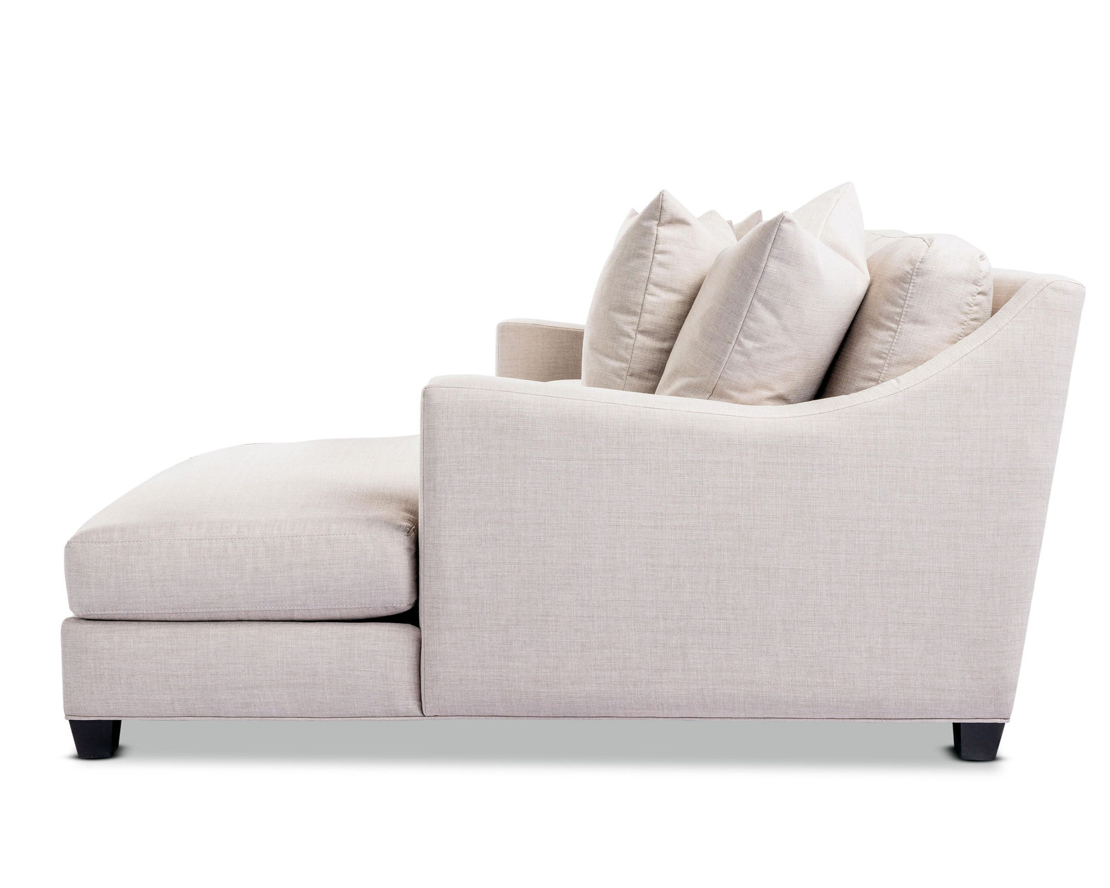 Warner Stationary Sectional (100+ fabrics) Down Cushions - Sectional Side View