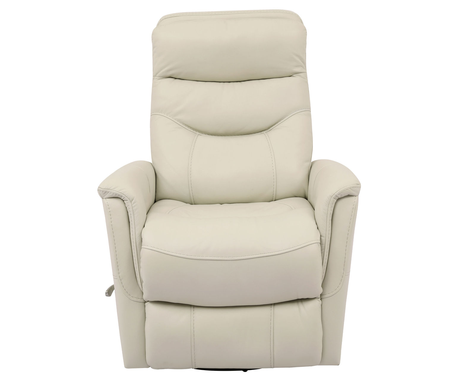 Gemini Leather Swivel Glider Recliner Ivory (In stock - Fast shipping) - 100% Genuine Top Grain Leather Everywhere Your Body Touches