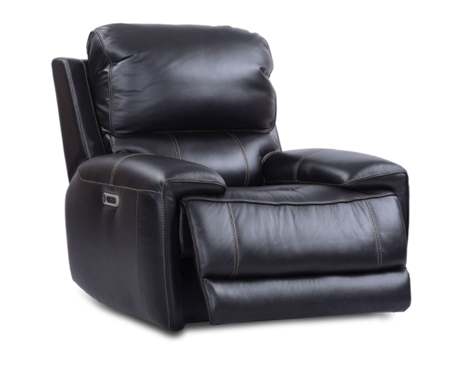 Empire Leather 87" Power Headrest Power Reclining Sofa Blackberry (In stock - Fast shipping) - Empire Power Headrest Power Recliner