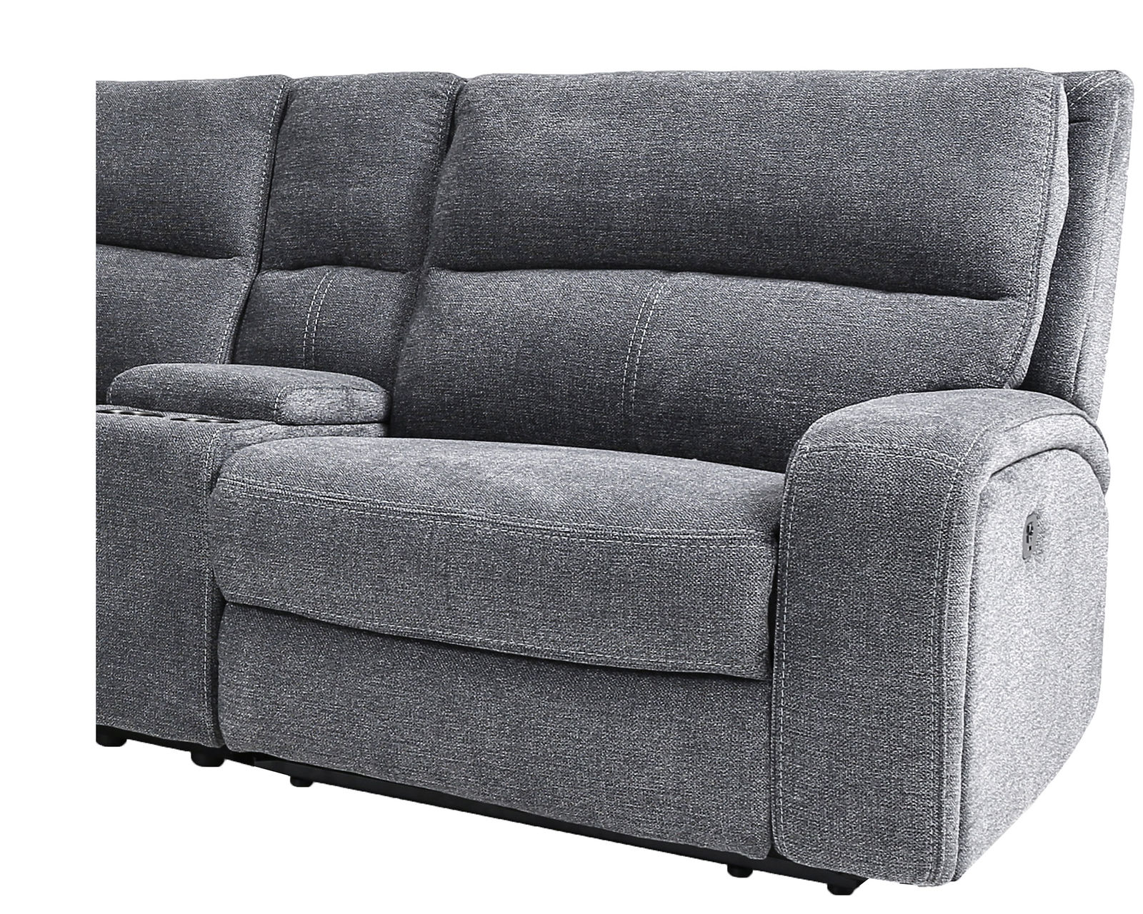 Polaris Power Headrest Power Reclining Sectional Grey (In stock - Fast shipping) - Includes power recline and power headrest