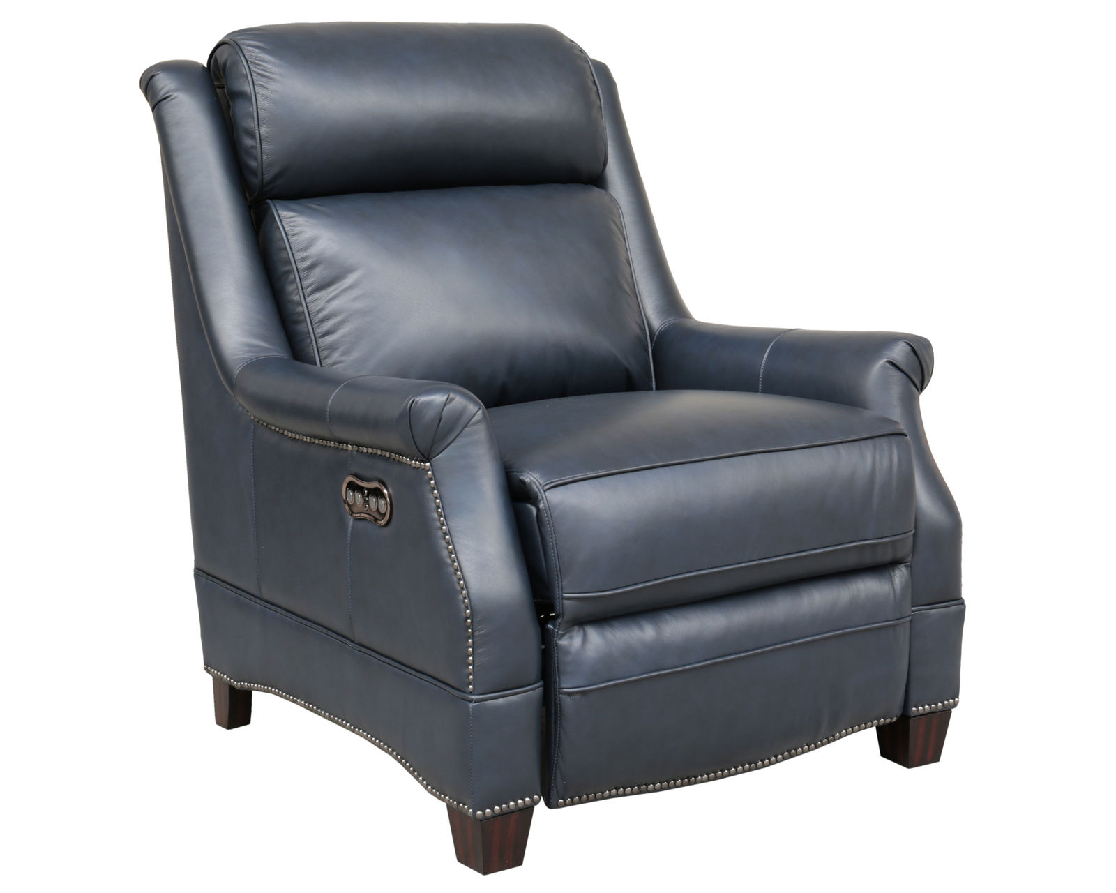 Warrendale 83" Leather Power Headrest Power Reclining Sofa (Blue) In stock - Recliner