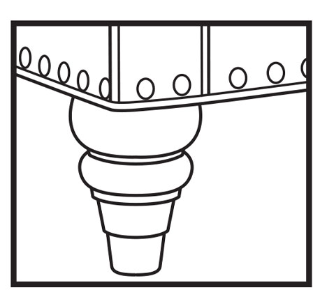 5: Turned Leg w/ Nailheads