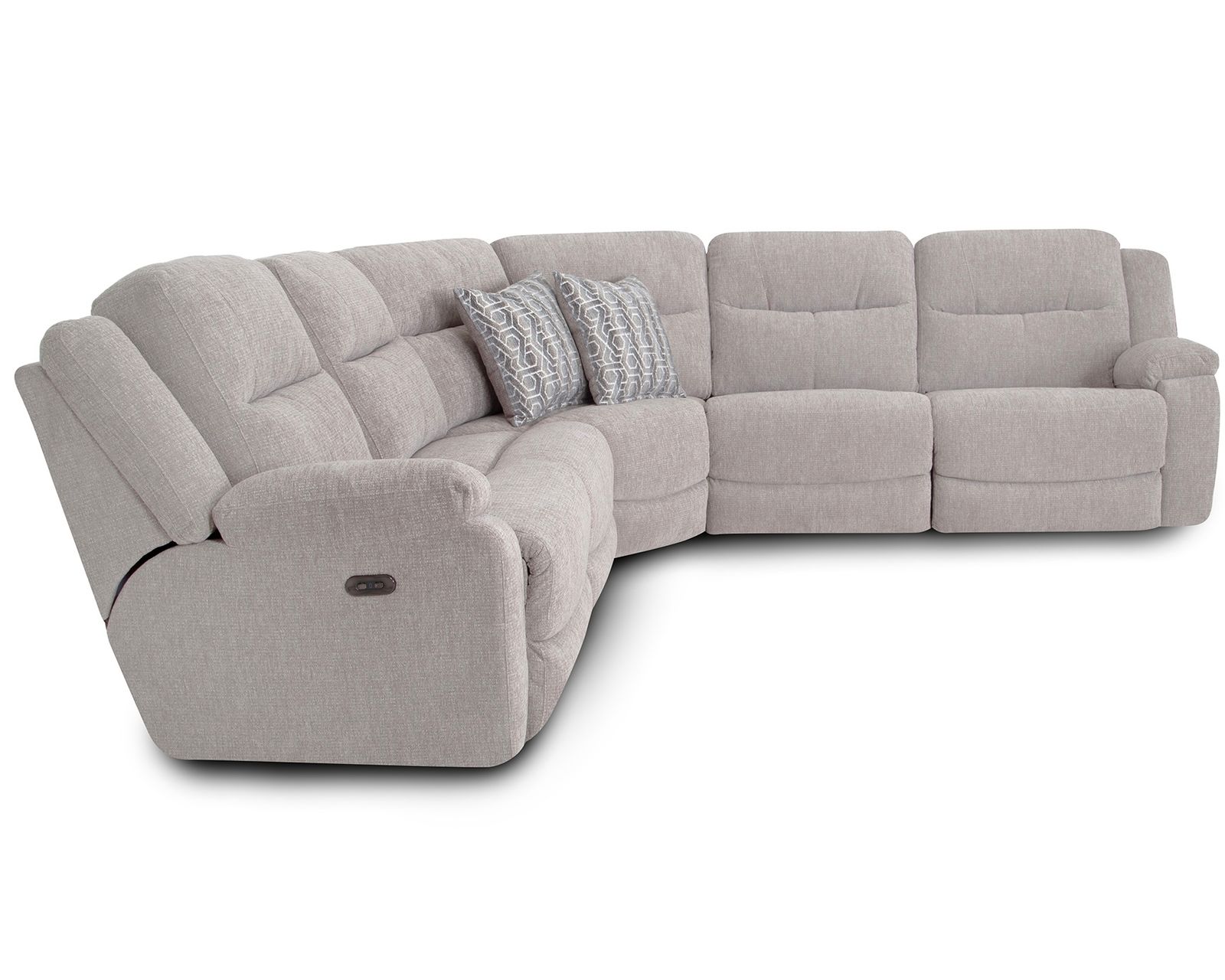 Cleveland 690 Power Headrest Power Reclining Modular Sectional (Power Recline. Power Headrest. Modular Comfort Built Around You) - Layout A: Five Piece Sectional 128" x 128"