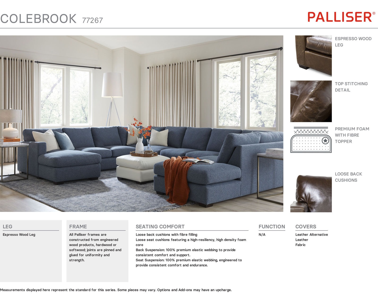 Colebrook 77267 Sectional (+50 fabrics)