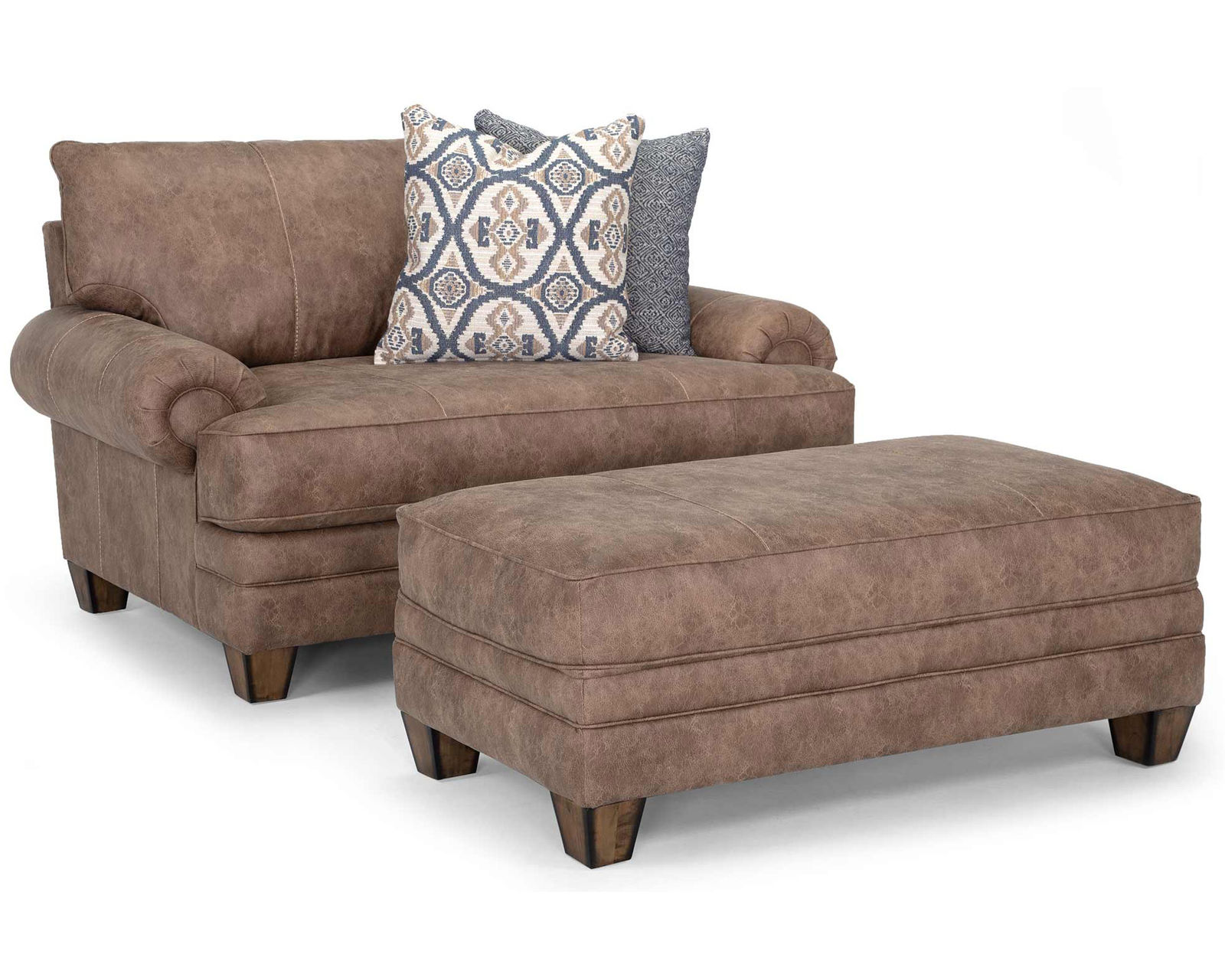 Sicily 101" Wide Sofa (The Look of Worn Leather. The Softness of Fabric) - High-End Style. Down-to-Earth Prices.
