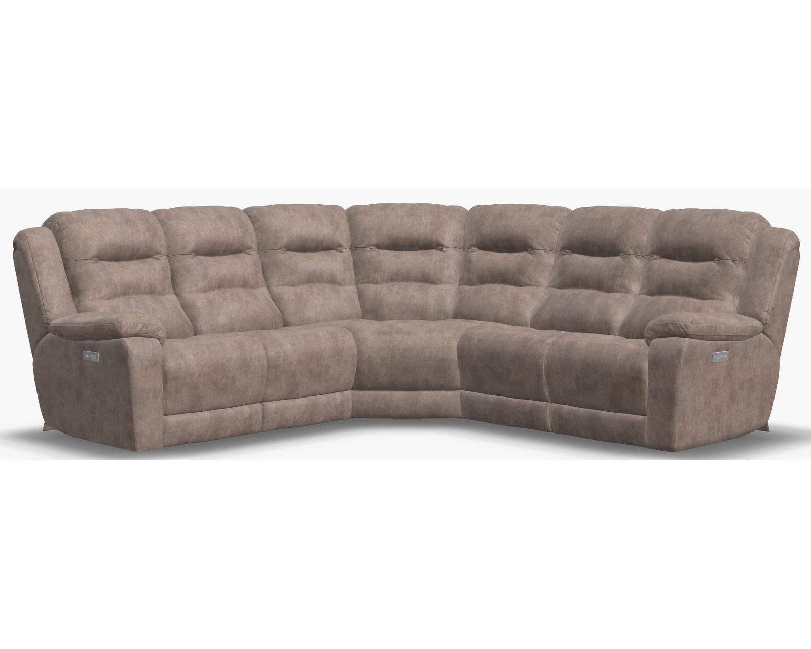 Leighton 41063 Power Headrest Power Reclining Sectional (+50 fabrics) - Layout C: Five Piece Sectional 110" x 110"