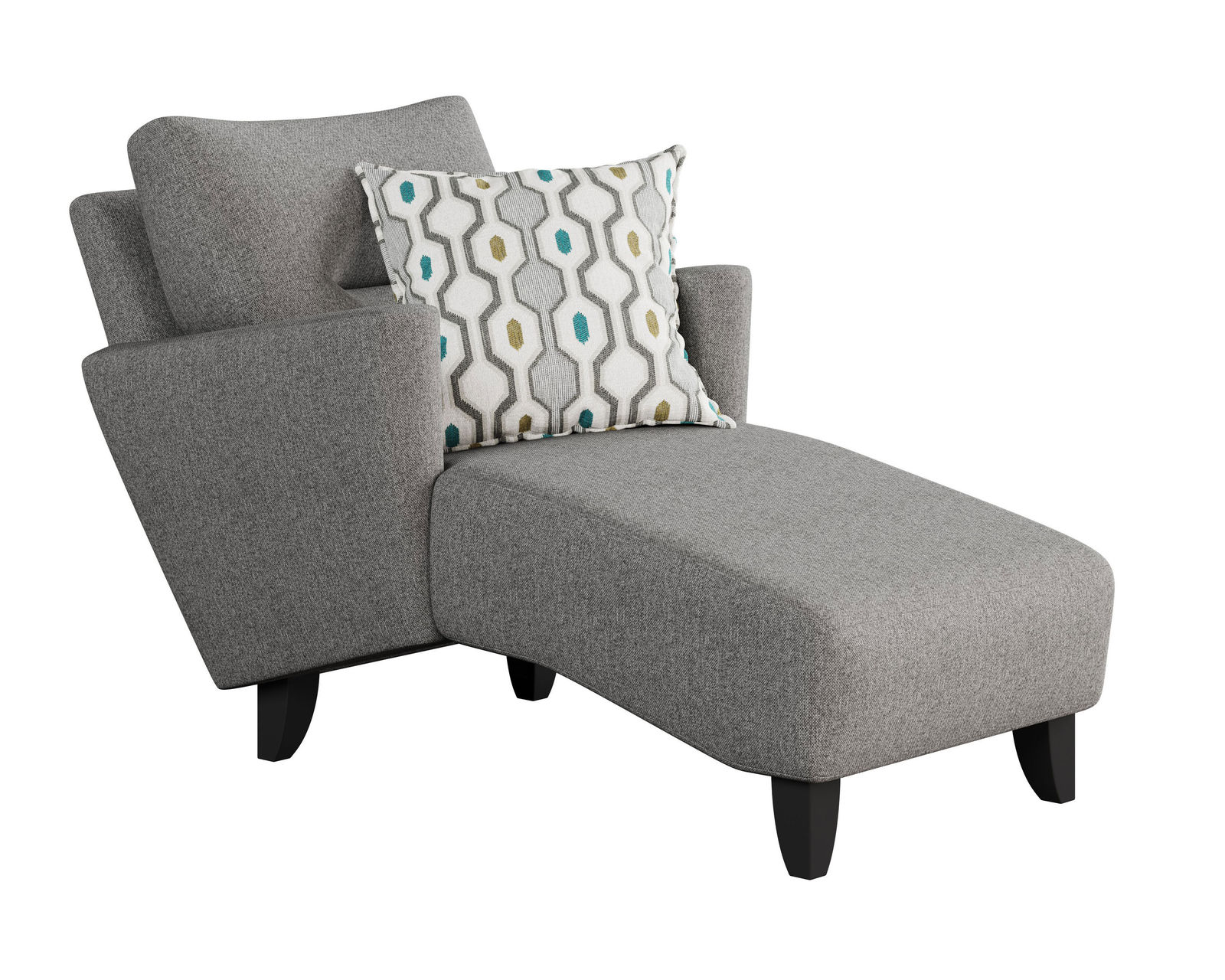 Max Pepper 87" Sofa (Includes Pillows - Performance Fabric) - 	Max Pepper Chaise Lounge