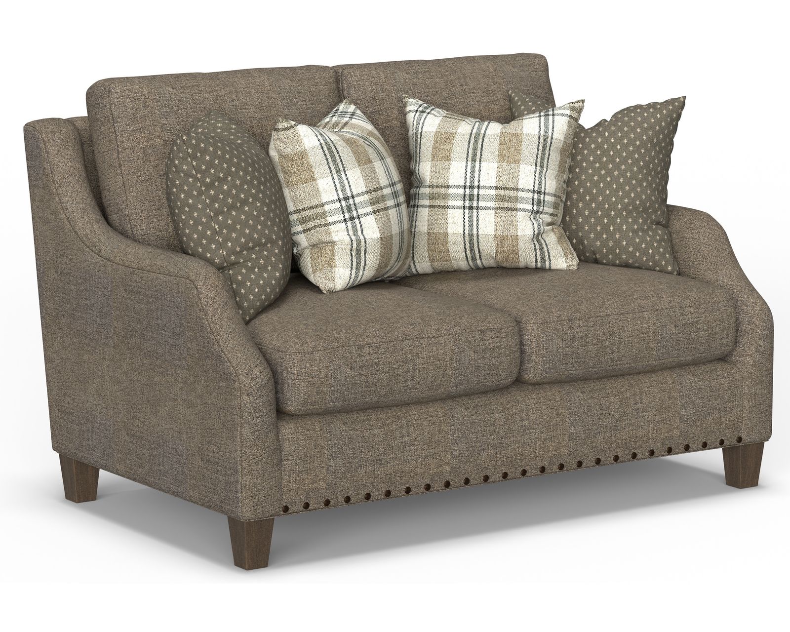 Gianna 7824 Sofa (86") +100 fabrics) - Gianna Nail Head Loveseat