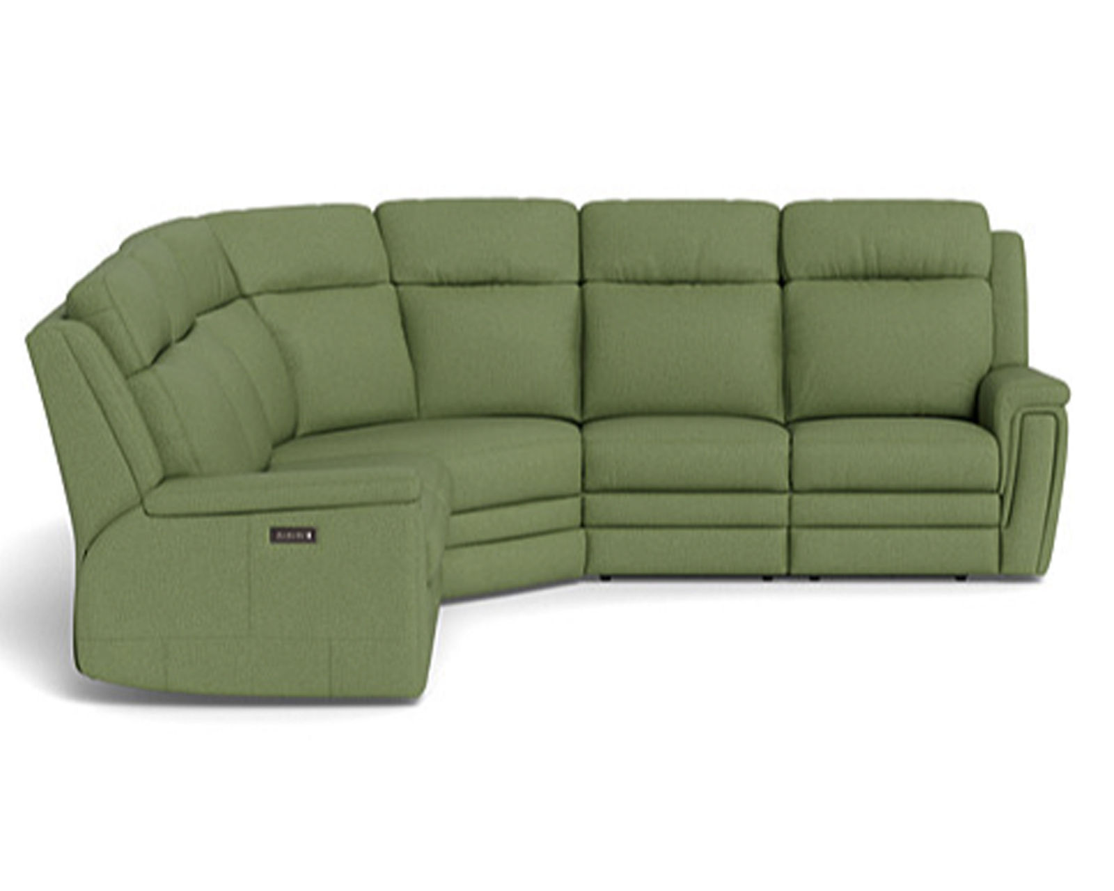 Asher 41065 Power Headrest Power Reclining Sectional (+50 fabrics) - Layout A: Five Piece Sectional 109" x 109" (2 Recliners)