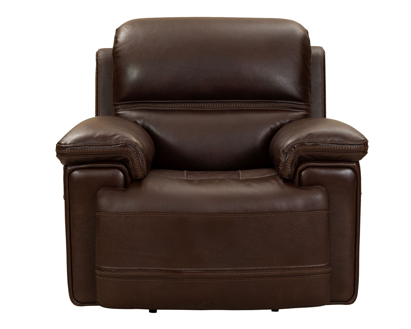 Sedrick 90" Leather Power Headrest Power Reclining Sofa (Walnut) In stock - Includes Power Headrest - Power Recline