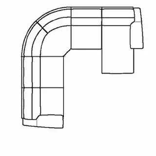 Layout F: Five Piece Sectional 118" x 118"