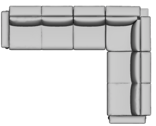 Layout H: Six Piece Wide Reclining Sectional 142" x 110" (three recliners)