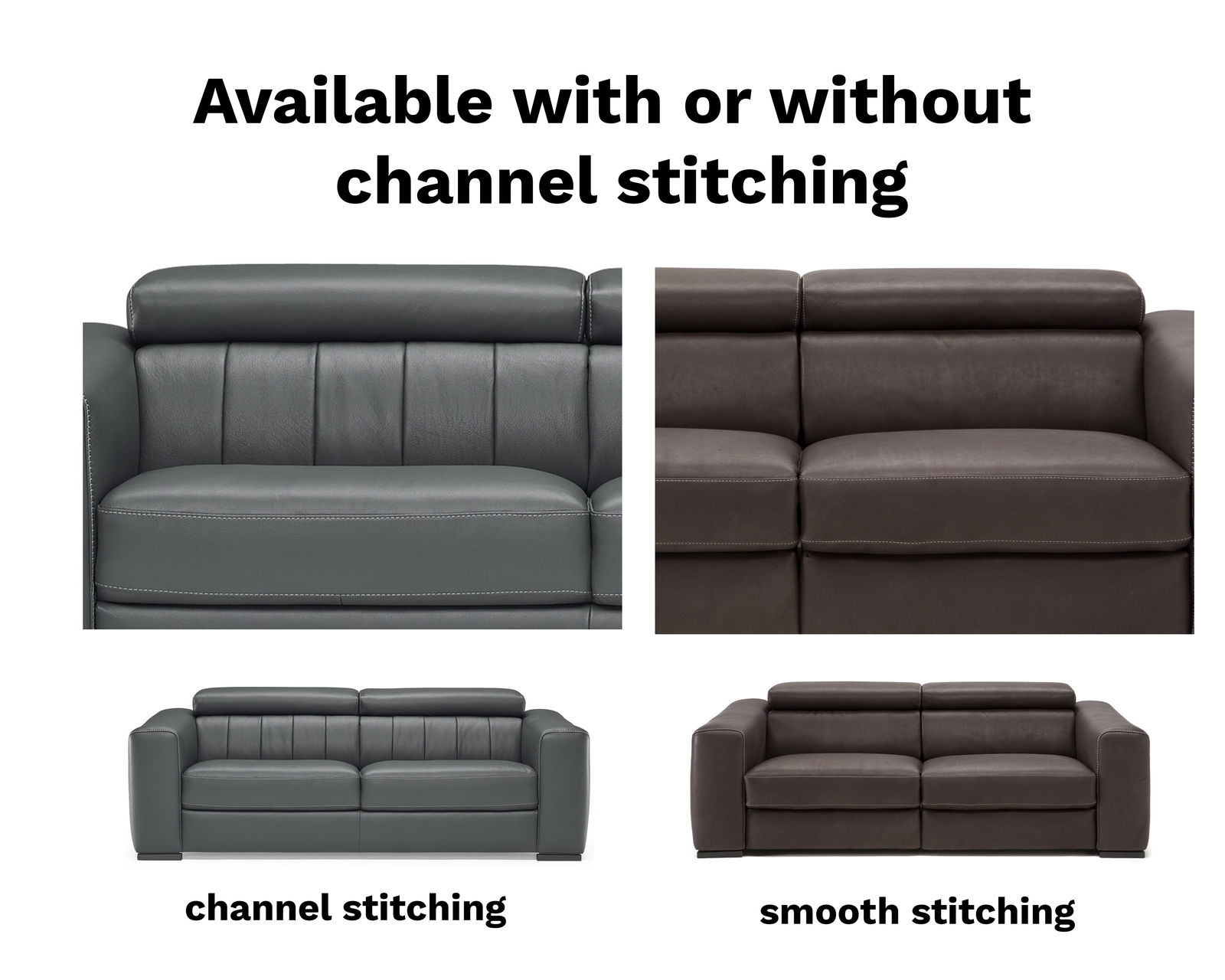 Forza X790 Stationary Sectional (+40 fabrics) - Available with our without channel stitching