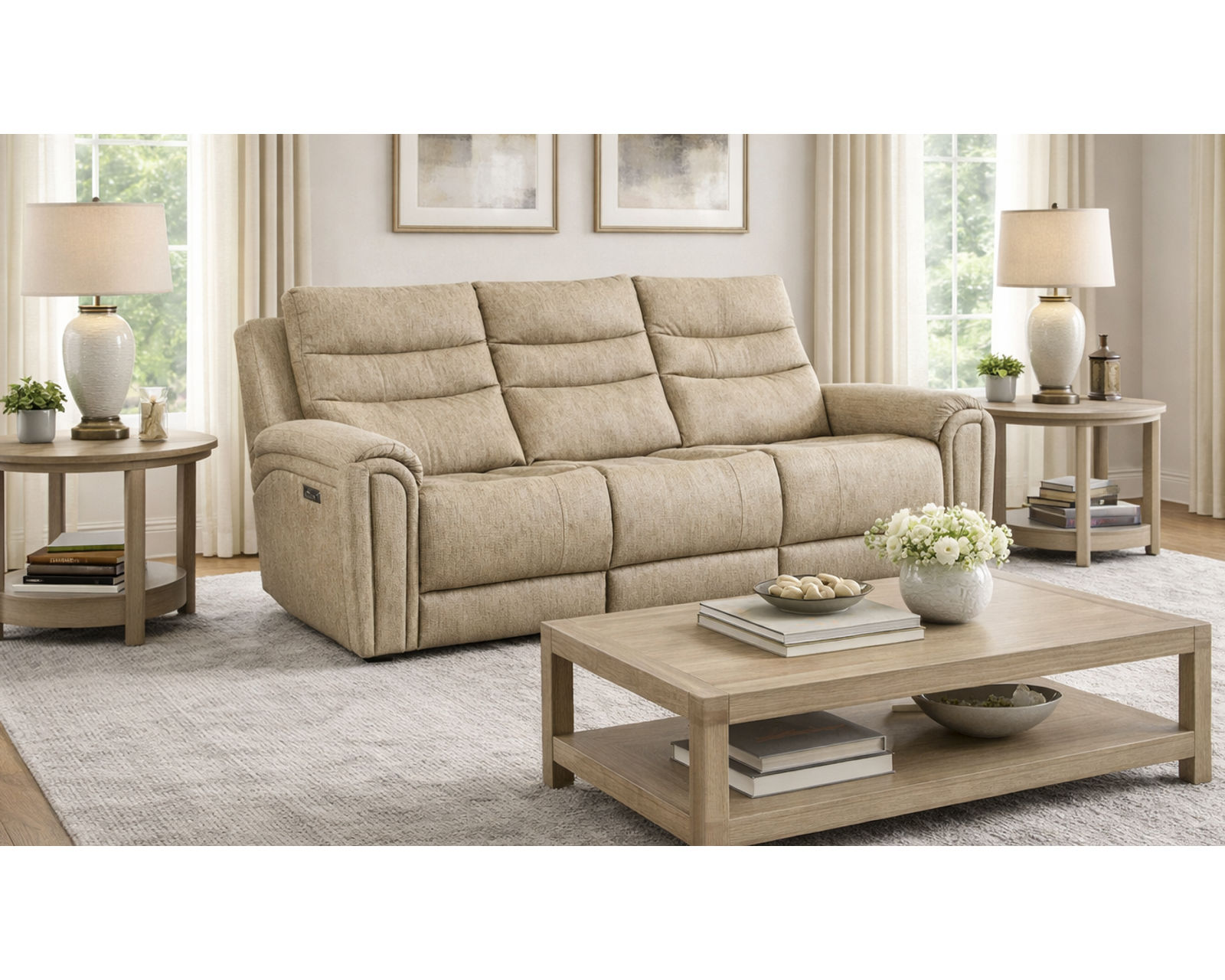 Catalina 300 Triple Power Zero Gravity Reclining Sofa (+100 fabrics and leathers) - Catalina 90" Triple Power Zero Gravity Reclining Sofa