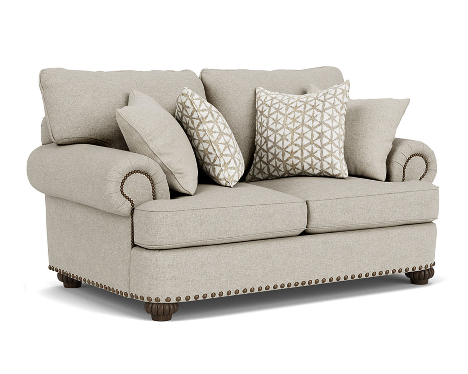 Patterson 7322 Nailhead Sofa (+100 fabrics) 96" - Patterson Nailhead Loveseat