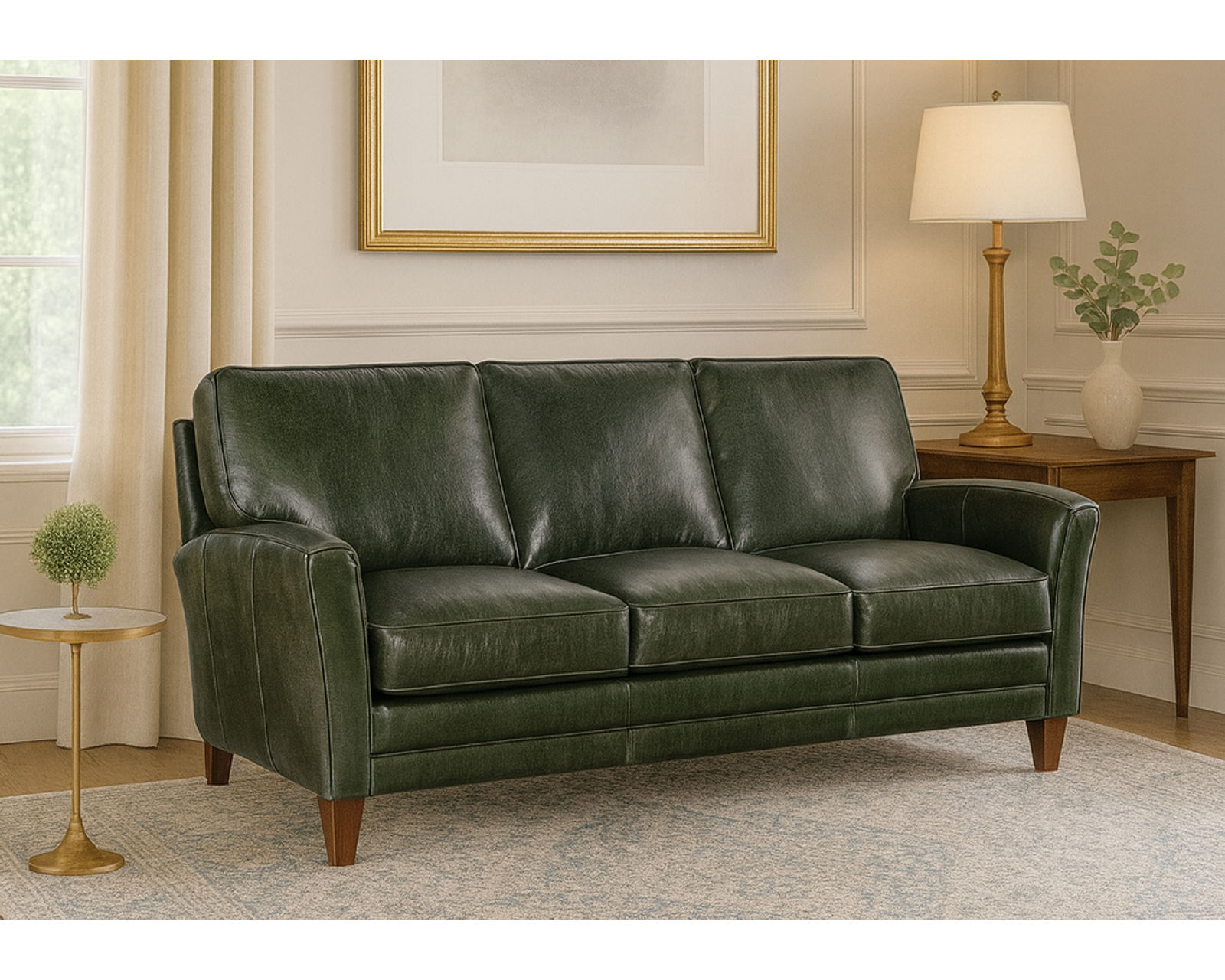 Bradington Young Zion 600 Loveseat (12 leathers) 8-Way Hand Tie - Zion Stationary Sofa 8-Way Hand Tie