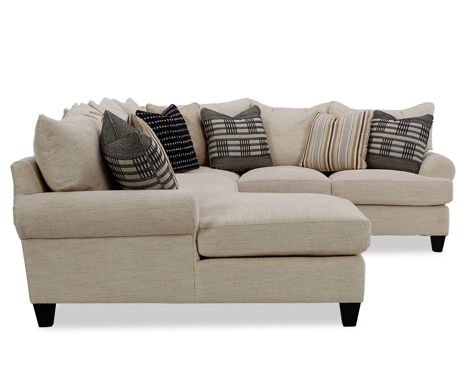 Royston Stationary Sectional (Performance fabrics) P7816BD-Sect - Sectional Layout N: Features Blend Down Cushions & Toss Pillows