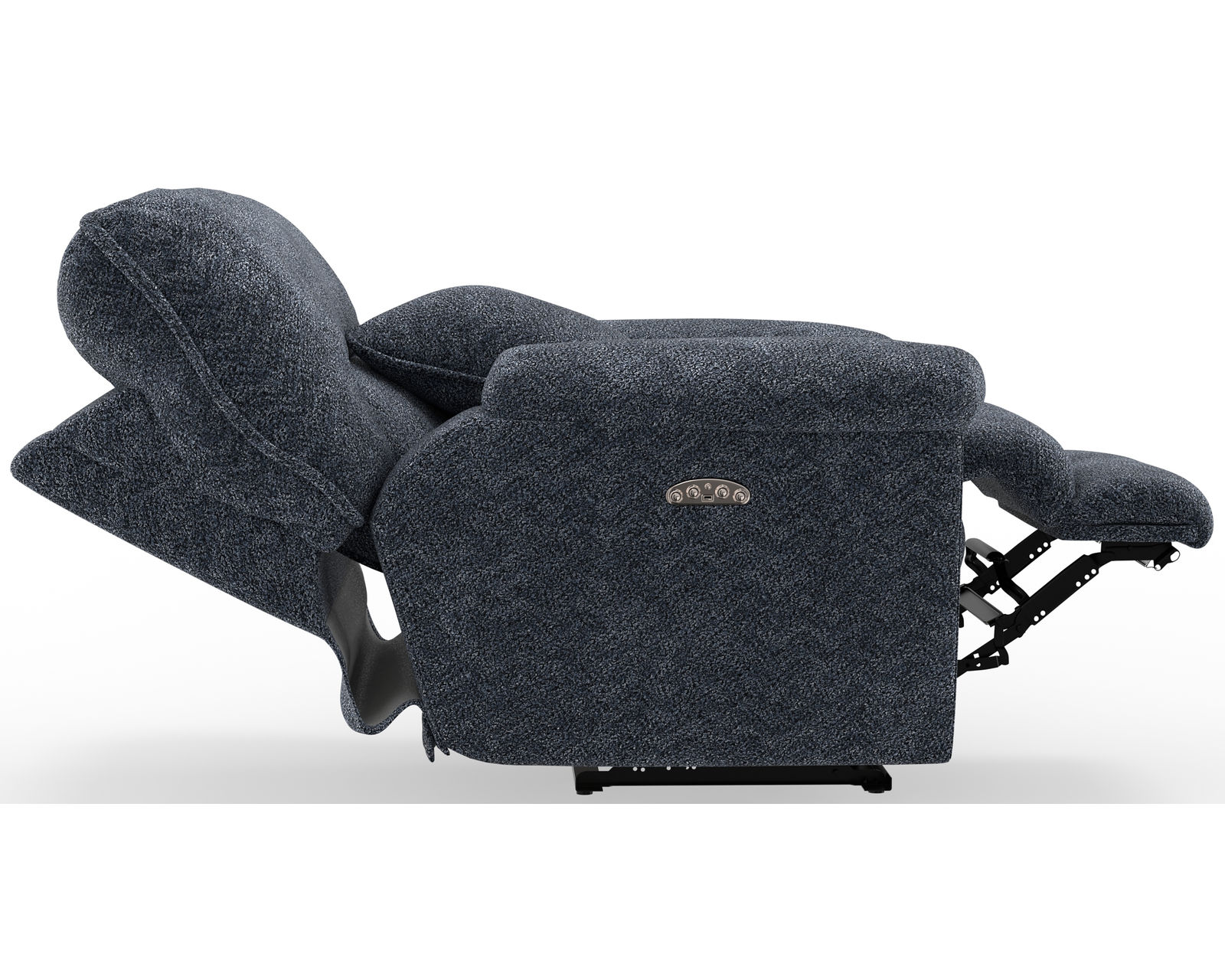 Paxon 90" Power Reclining Sofa with Power Headrests & Deep Seat Recline - 400 lb. per seat (includes pillows) - Features a lay-flay reclining mechanism (like a bed)